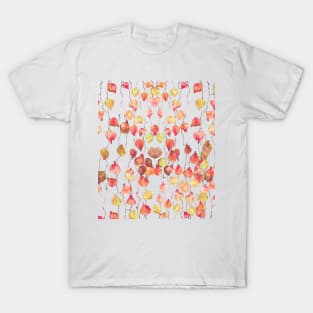 red orange yellow crimson glory vine leaves T-Shirt